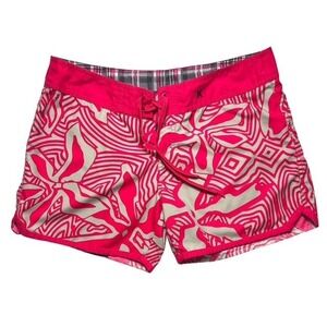 Hurley Womens Sz 7 Board Shorts Swim Trunks Fixed Waistband With Drawstring-1610